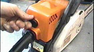 HOW TO ADJUST IDLE SPEED on STIHL MS 170 180C Chainsaw [upl. by Sherar298]