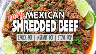 Easy Crockpot Mexican Shredded Beef [upl. by Guttery]