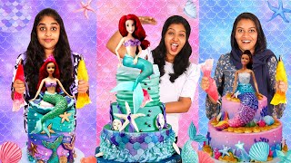 3 MERMAID CAKE DECORATING CHALLENGE 🤩  മത്സ്യകന്യക കേക്ക് DECORATING ചലഞ്ച്  PULLOTHI [upl. by Zelma677]