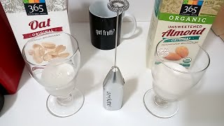 Oat Milk vs Almond Milk part 2 Frothing Test [upl. by Hubble]