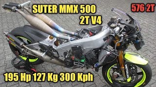 SUTER MMX 500 SPORT BIKE 2 STROKE V4 FUEL INJECTION [upl. by Larimor51]