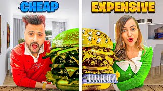 Cheap vs EXPENSIVE Food Challenge 😱 [upl. by Enortna]