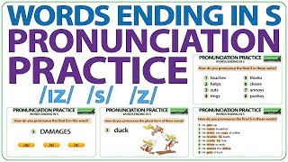 English Pronunciation Practice  How do you pronounce words ending in S [upl. by Bartle]