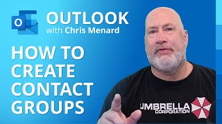 Create a contact group  distribution list in Outlook by Chris Menard [upl. by Nerhtak]