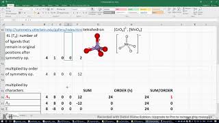 20 2a ML4 Td point group irreducible representations of the ligands [upl. by Mareld937]