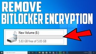 How To Remove BITLOCKER ENCRYPTION In Windows 10 [upl. by Peterman]