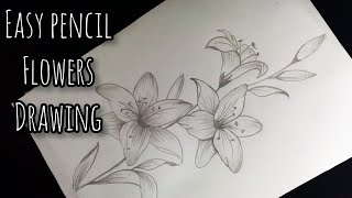 How To Draw Flowers Easy Step By Step Tutorial For Beginners [upl. by Goober]