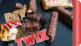 DIY Twix Bars  Sorted Food [upl. by Perice]