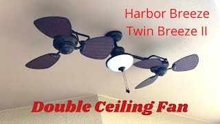 Harbor Breeze Twin Breeze II  Double Ceiling Fan  How to install a ceiling fan [upl. by Pacifica]