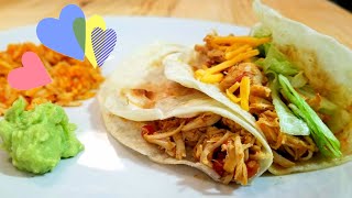 Shredded Chicken Tacos EASY CROCK POT RECIPE [upl. by Giark]