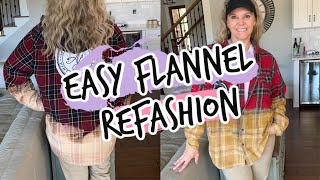 Easy Flannel Shirt Refashion for beginners [upl. by Janeczka907]