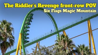 The Riddlers Revenge FrontRow POV at Six Flags Magic Mountain [upl. by Danni214]