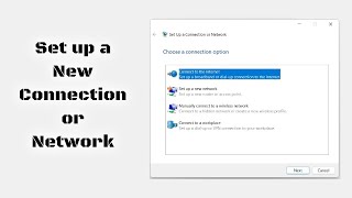 How to set up a new connection or network [upl. by Attenhoj386]