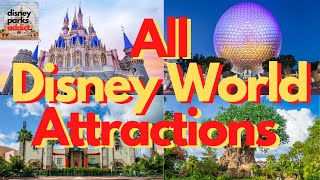 Walt Disney World ATTRACTION GUIDE  All Rides in All Four Parks  2021  Orlando Florida [upl. by Alitha143]