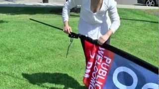 How to Set Up a Feather Banner or Flag Banner [upl. by Ylen422]