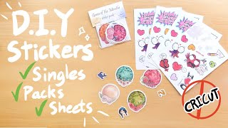 DIY Stickers Singles Packs and Sheets  NO CRICUT NEEDED [upl. by Ario487]