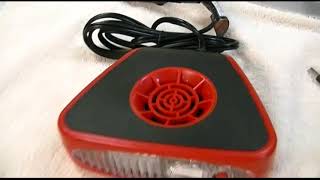 Harbor Freight  12 Volt Auto Heater  Defroster With Light Review [upl. by Arlana]