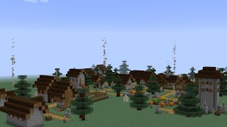 I build a whole Minecraft Village on my own 3 Taiga [upl. by Seuguh]