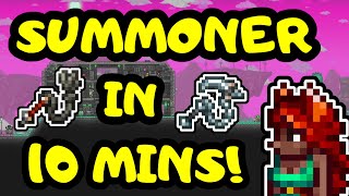 SUMMONER IN 10 MINUTES Terraria 14 Expert Summoner Progression Guide Summoner Loadout Guide [upl. by Marlon]