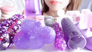 【咀嚼音】紫色のスイーツを食べる【ASMREATINGSOUNDS】PURPLE FOOD SWEETS DESSERTS [upl. by Baird]