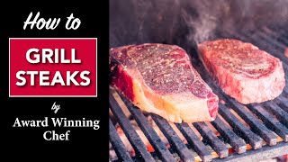 🔥 HOW to GRILL a STEAK 🥩 by MASTER CHEF [upl. by Rochus]