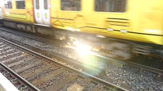 Merseyrail 507 009 making arcs at Birkdale station [upl. by Htrow]