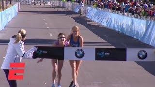 Marathoner heroically finishes Dallas Marathon with help of fellow runner  ESPN [upl. by Llarret]