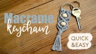 How to MACRAME KEYCHAIN  Tutorial  DIY  quick amp easy [upl. by Nhoj]