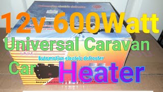 Universal 12 Volt Heater 600 Watt For Car Lorry Caravan Camper Van or Motorhome [upl. by Aernda893]