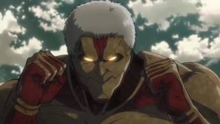 Eren vs Armored Titan English Sub Full Fight [upl. by Donela]