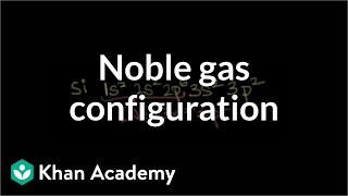 Noble gas configuration  Electronic structure of atoms  Chemistry  Khan Academy [upl. by Namialus]