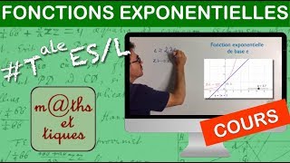 LE COURS  Fonctions exponentielles  Terminale ESL [upl. by Arras]