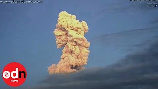 Incredible Time Lapse Video of Mexicos Popocatepetl Volcano Erupting [upl. by Marci]