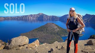 SOLO BACKPACKING Crater Lake National Park Oregon 4K  Pacific Crest Trail  Rim Trail [upl. by Attesor]