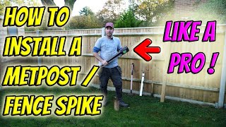 Install a METPOST  FENCE SPIKE  Like a Professional Fencer [upl. by Odnomor857]