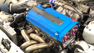 B20 vtec engine build for civic eg hatch and dyno v2 [upl. by Ynolem135]