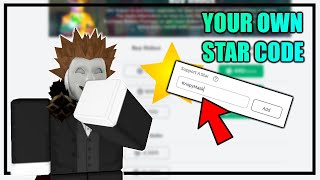 Get YOUR own Star Code  Roblox [upl. by Nalani]