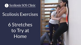 Scoliosis Exercises  6 Stretches to Try at Home [upl. by Yekcin]