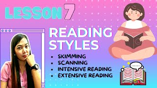 Lesson 7 Reading Styles Skimming Scanning Intensive Reading Extensive Reading ENGLISH 7 [upl. by Cutter934]