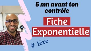 5 minutes avant ton contrôle  Fiche Exponentielle [upl. by Akinar]