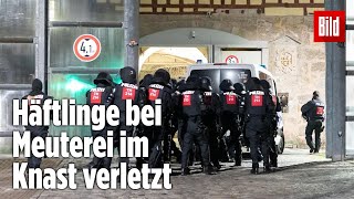 Gefängnismeuterei Polizei stürmt Knast in Thüringen  JVA Untermaßfeld [upl. by Cotsen]