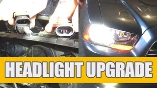 How to Replace  Install 201114 Dodge Charger Headlights  Low Beam [upl. by Lotson]