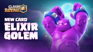 Clash Royale NEW CARD  ELIXIR GOLEM 👊 Season 4 Animation Reveal 🎃 [upl. by Rolandson]